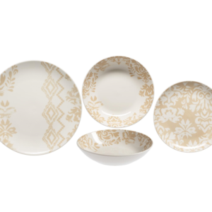 Mopita Maiorca Tortora set 18 piatti fine porcellana